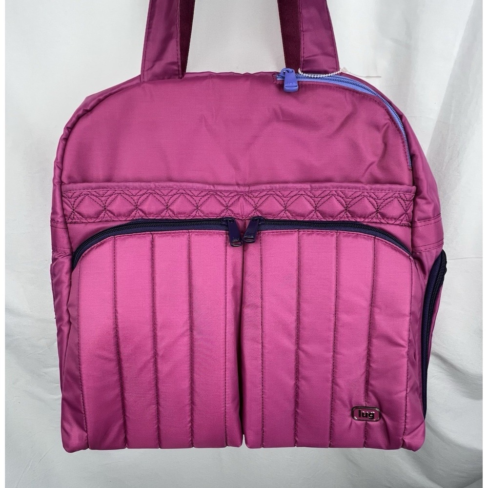 LUG Boxer Pink Overnight Weekender Travel Duffel Bag Carry On Water Repellent